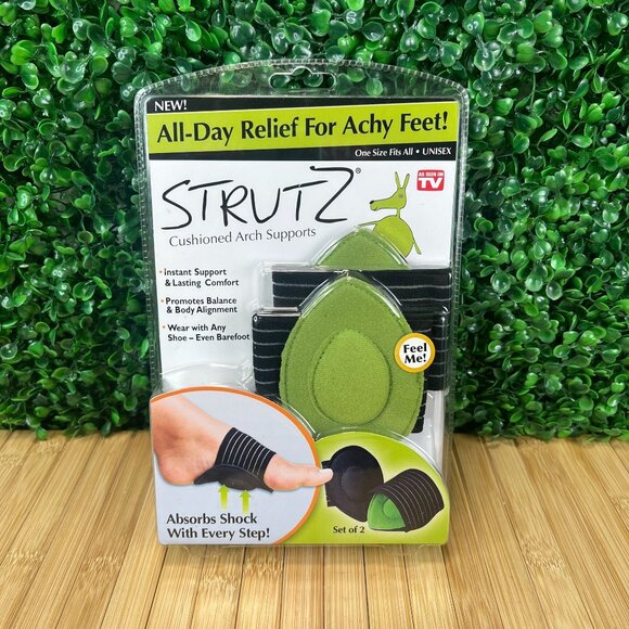 Sealed Strutz Cushioned Arch Support All-Day Relief Achy Sore Feet Flat Feet Set - Picture 1 of 9
